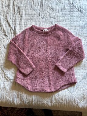 LOFT Plush Crewneck Sweater in Mauve Pink